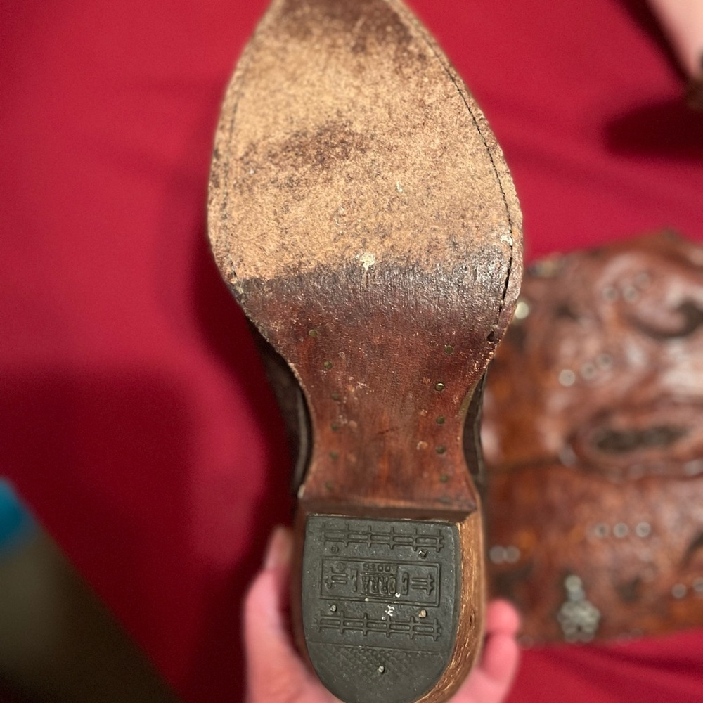 Handmade Leather Boots With Crosses On Them Gem